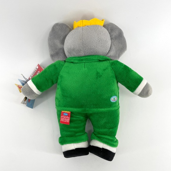 Babar the Elephant 13" Plush Yottoy King in Green Suit with Museum of Art Book - Picture 3 of 6